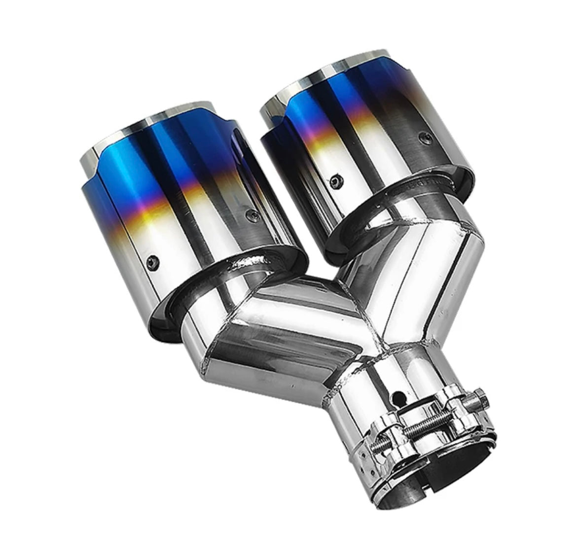 Burnt Blue AK Style Stainless Exhaust Dual Tips ändrör