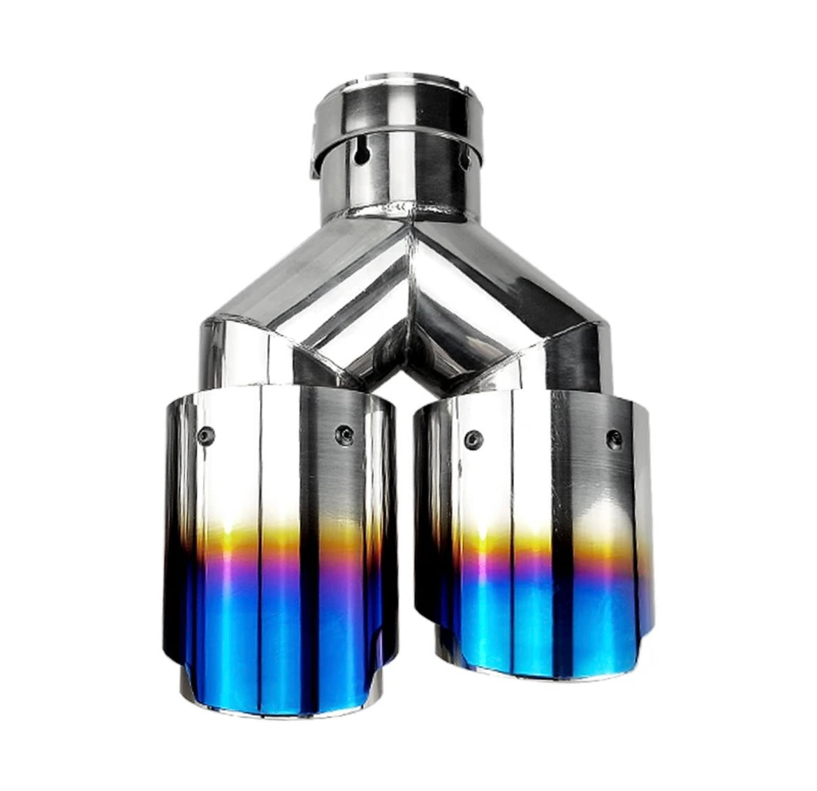 Burnt Blue AK Style Stainless Exhaust Dual Tips ändrör