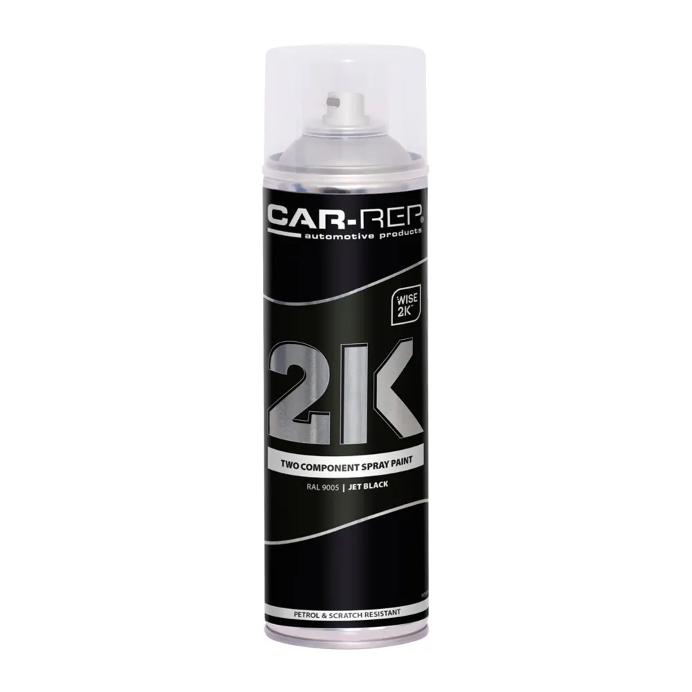 Car-Rep 2-component spray paint black RAL9005 500 ml