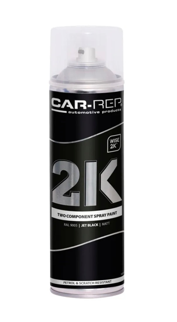 Car-Rep 2-component spray paint, matt black RAL9005 500 ml