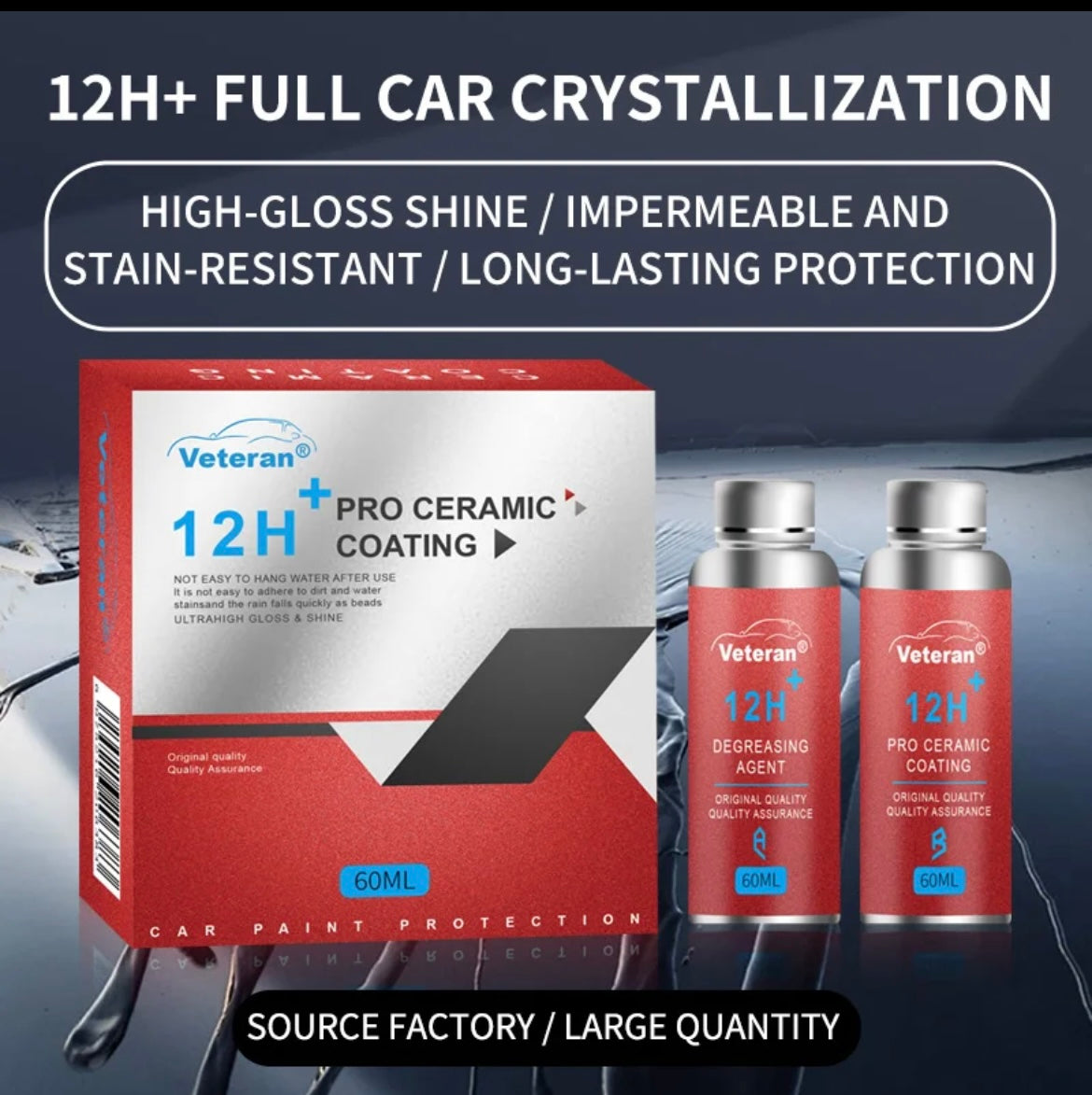 OEM 12H Pro High quality ceramic coating 60ML car paint Body wheel maintenance coating Car maintenance supplies